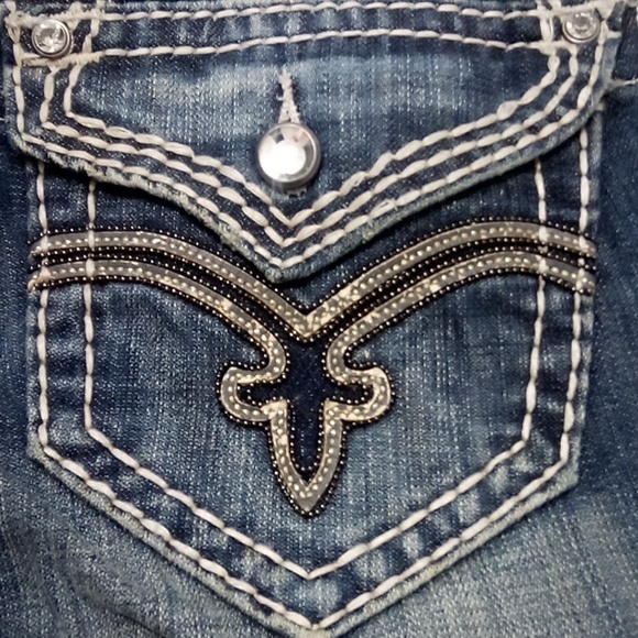 Rock Revival Women's 27 Elaina Easy Boot Embellished Embroidered Distressed NWT - Picture 2 of 13